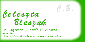 celeszta bleszak business card